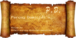 Percsy Domicián névjegykártya